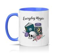 Sassy Souls Everyday Magic 11oz Ceramic Novelty Mug Witchy Book Lover Mystical Aesthetic Tea Coffee Cup Gift Blue