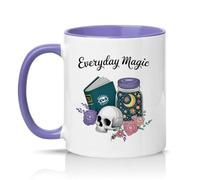Sassy Souls Everyday Magic 11oz Ceramic Novelty Mug Witchy Book Lover Mystical Aesthetic Tea Coffee Cup Gift Light Purple