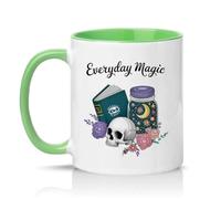 Sassy Souls Everyday Magic 11oz Ceramic Novelty Mug Witchy Book Lover Mystical Aesthetic Tea Coffee Cup Gift Green