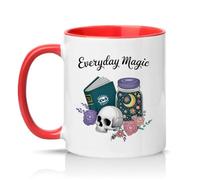 Sassy Souls Everyday Magic 11oz Ceramic Novelty Mug Witchy Book Lover Mystical Aesthetic Tea Coffee Cup Gift Red