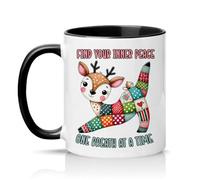 Sassy Souls Find Your Inner Peace One Breath At A Time 11oz Ceramic Novelty Mug Mindfulness Mental Health Tea Coffee Cup Gift Black