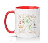 Sassy Souls Fish Tremble When They Hear My Name 11oz Ceramic Novelty Mug Bass Fishing Humour Tea Coffee Cup Gift Red
