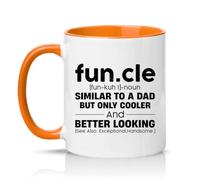 Sassy Souls Fun Cle Fun Kuh I Noun Similar to A Dad But Only Cooler and Looking See Also Handsome 11oz Ceramic Novelty Mug Uncle Humour Tea Coffee Cup Gift Orange