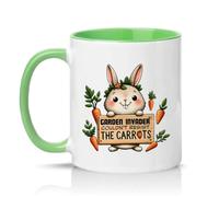 Sassy Souls Garden Invader Couldnt Resist The Carrots 11oz Ceramic Novelty Mug Bunny Garden Pun Animal Humour Tea Coffee Cup Gift Green