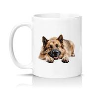 Sassy Souls German Shepherd Sleeping Dog 11oz Ceramic Novelty Mug Dog Lovers Tea Coffee Cup Gift White