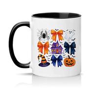 Sassy Souls Halloween Haunted House Spooky Ghost 11oz Ceramic Novelty Mug Pumpkin Tea Coffee Cup Black