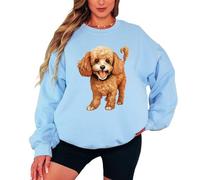 Sassy Souls Happy Cockapoo Dog Lovers Animals Womens Sweatshirt Graphic Pullover Jumper Pet Owner Gift S Light Blue