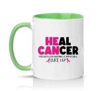 Sassy Souls Heal for with God Nothing is Impossible Luke 1 37 Womens 11oz Ceramic Novelty Mug Awareness Religious Tea Coffee Cup Gift Green