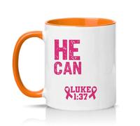 Sassy Souls HEAL for with GOD Nothing Will BE Impossible Luke 1 37 Womens 11oz Ceramic Novelty Mug Religious Awareness Tea Coffee Cup Gift Orange