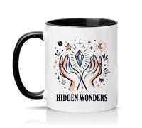 Sassy Souls Hidden Wonders 11oz Ceramic Novelty Mug Crystal Healing Mystical Tea Coffee Cup Gift Black