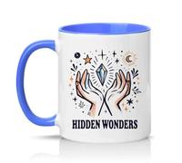 Sassy Souls Hidden Wonders 11oz Ceramic Novelty Mug Crystal Healing Mystical Tea Coffee Cup Gift Blue