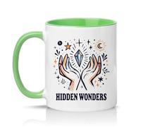 Sassy Souls Hidden Wonders 11oz Ceramic Novelty Mug Crystal Healing Mystical Tea Coffee Cup Gift Green