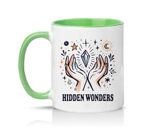 Sassy Souls Hidden Wonders 11oz Ceramic Novelty Mug Crystal Healing Mystical Tea Coffee Cup Gift Green