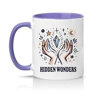 Sassy Souls Hidden Wonders 11oz Ceramic Novelty Mug Crystal Healing Mystical Tea Coffee Cup Gift Light Purple