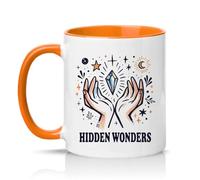 Sassy Souls Hidden Wonders 11oz Ceramic Novelty Mug Crystal Healing Mystical Tea Coffee Cup Gift Orange