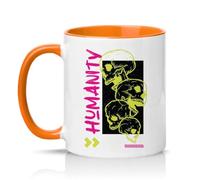 Sassy Souls Humanity is A Trait that Every Human Being On The Face of This Earth Should Have 11oz Ceramic Novelty Mug Dark Humour Tea Coffee Cup Orange