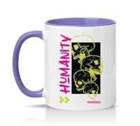 Sassy Souls Humanity is A Trait that Every Human Being On The Face of This Earth Should Have 11oz Ceramic Novelty Mug Dark Humour Tea Coffee Cup Light Purple