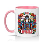 Sassy Souls I Am Always Going to Show Up for Myself 11oz Ceramic Novelty Mug Retro Self Care Tea Coffee Cup Pink