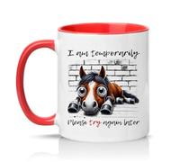 Sassy Souls I Am Temporarily Out of Order Please Try Again Later 11oz Ceramic Novelty Mug Burnout Humour Office Humour Tea Coffee Cup Red