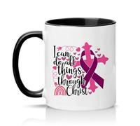 Sassy Souls I Can Do All Things Through Christ Womens 11oz Ceramic Novelty Mug Awareness Christian Gift Tea Coffee Cup Black