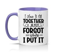 Sassy Souls I Have It All Together I Just Forgot Where I Put It 11oz Ceramic Novelty Mug Office Humour Tea Coffee Cup Gift Light Purple
