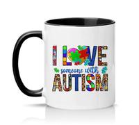 Sassy Souls I Love Someone with 11oz Ceramic Novelty Mug Awareness Support Tea Coffee Cup Gift Black