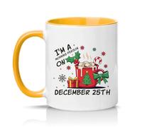 Sassy Souls Im A Morning Person On December 25th 11oz Ceramic Novelty Mug Coffee Lovers Christmas Tea Coffee Cup Gift Golden Yellow