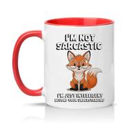 Sassy Souls Im Not Sarcastic Im Just Intelligent Beyond Your Understanding 11oz Ceramic Novelty Mug Intelligent Fox Sarcastic Humour Tea Coffee Cup Gift Red