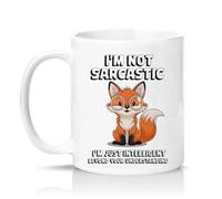Sassy Souls Im Not Sarcastic Im Just Intelligent Beyond Your Understanding 11oz Ceramic Novelty Mug Intelligent Fox Sarcastic Humour Tea Coffee Cup Gift White