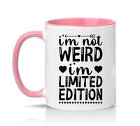 Sassy Souls Im Not Weird Im 11oz Ceramic Novelty Mug Humour Tea Coffee Cup Pink