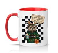 Sassy Souls Instead of Giving Presents This Year Steve Has Decided to Give Everyone His Opinion 11oz Ceramic Novelty Mug Christmas Humour Tea Coffee Cup Gift Red