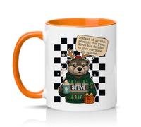 Sassy Souls Instead of Giving Presents This Year Steve Has Decided to Give Everyone His Opinion Mens 11oz Ceramic Novelty Mug Christmas Humour Tea Coffee Cup Orange