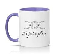 Sassy Souls Its Just A Phase 11oz Ceramic Novelty Mug Moon Phase Spiritual Humour Tea Coffee Cup Gift Light Purple
