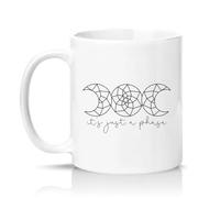 Sassy Souls Its Just A Phase 11oz Ceramic Novelty Mug Moon Phases Celestial Tea Coffee Cup Gift White