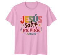 Sassy Souls Jesús Salvó Mi Vida Juan 3 16 Womens T-Shirt Spanish Bible Verse Christian Christmas for Her