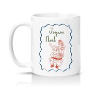 Sassy Souls Joyeux Noel 11oz Ceramic Novelty Mug French Christmas Holiday Tea Coffee Cup White