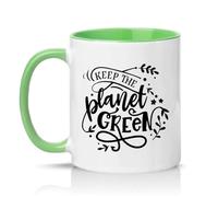 Sassy Souls Keep The Planet Green 11oz Ceramic Novelty Mug Eco Friendly Environmental Nature Tea Coffee Cup Gift Green