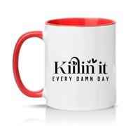 Sassy Souls Killin It Every Damn Day 11oz Ceramic Novelty Mug Office Humour Motivation Tea Coffee Cup Gift Red