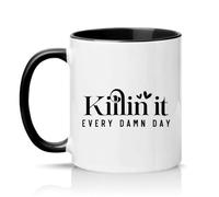 Sassy Souls Killin It Every Damn Day 11oz Ceramic Novelty Mug Office Humour Motivation Tea Coffee Cup Gift Black