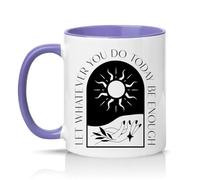 Sassy Souls Let Whatever You Do Today Be Enough 11oz Ceramic Novelty Mug Self Care Affirmation Wellness Tea Coffee Cup Gift Light Purple