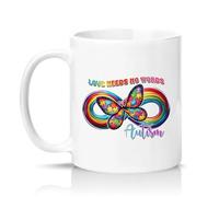 Sassy Souls Love Needs No Words 11oz Ceramic Novelty Mug Awareness Neurodiversity Tea Coffee Cup Gift White