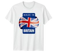 Sassy Souls Made in Britain Union Jack United Kingdom Graphic Tee Countries Mens Womens T-Shirt National Flag Heritage Unisex Top S White