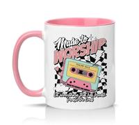 Sassy Souls Made to Worship Let Everything that Has Breath Praise The Lord Psalms 150:6 11oz Ceramic Novelty Mug Bible Verse Christian Tea Coffee Cup Religious Gift Pink