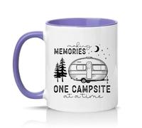 Sassy Souls Making Memories One Campsite At A Time 11oz Ceramic Novelty Mug Caravan Camping Tea Coffee Cup Gift Light Purple