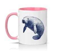 Sassy Souls Manatee 11oz Ceramic Novelty Mug Sea Life Animal Lovers Tea Coffee Cup Gift Pink