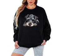 Sassy Souls Miniature Schnauzer Dog Breed Animal Womens Sweatshirt Pet Lover Pullover Jumper For Her XL Black