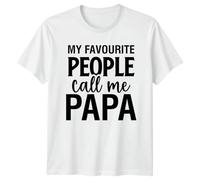 Sassy Souls My Favourite People Call Me PAPA Mens Graphic Tee Grandparent Family T-Shirt L White