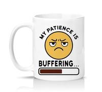 Sassy Souls My Patience is Buffering 11oz Ceramic Novelty Mug Passive Aggressive Office Humour Tea Coffee Cup Gift White