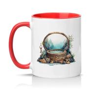 Sassy Souls Nautical Ocean Scene 11oz Ceramic Novelty Mug Coastal Home Decor Tea Coffee Cup Gift Red
