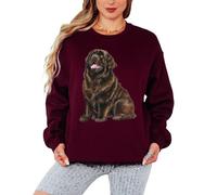 Sassy Souls Newfoundland Dog Breed Animal Lover Womens Sweatshirt For Pet Owners Graphic Pullover Jumper 2XL Maroon